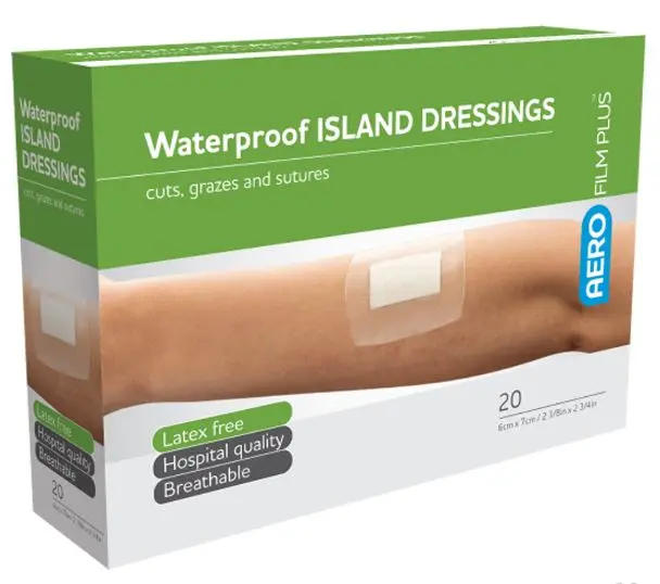 Waterproof Island Dressing 6 x 7cm Box/20